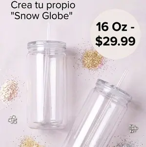 vaso snowglobe mas viral 16onz