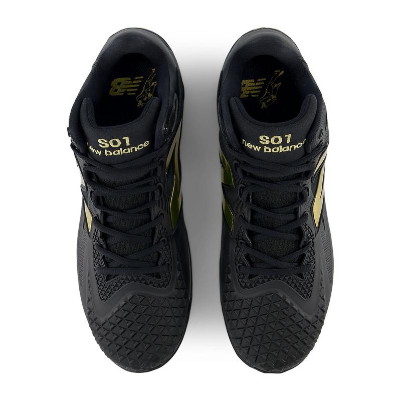 New Balance Ohtani 1 Cleats 'Black Metallic Gold' MSHOBK1