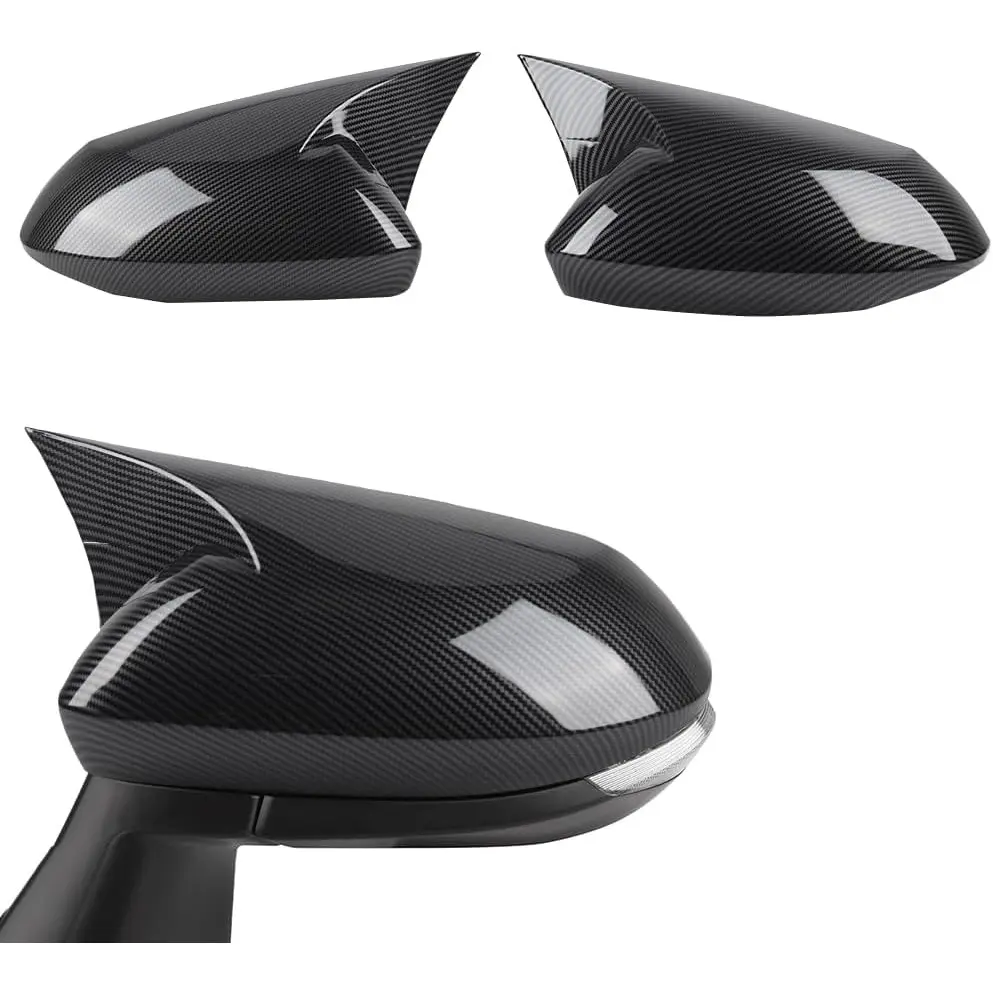 Toyota Corolla Mirror Covers Toyota Corolla Accessories Side Mirror Caps 2pcs ABS Car Side Rear View Mirror Guard Cover Trims For Toyota Corolla 2019-2026 Hatchback Sedan - Hides Blemishes, Prevents Scratches, Carbon Fiber Look