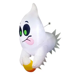 4FT Inflatable Window Breaker Cute Ghost Escaping Decoration