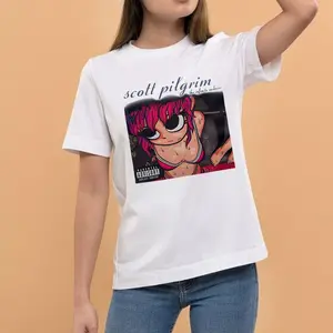 Deftones X Ramona Flowers Scott Pilgrim T-shirt, Breathable Fabric Streetwear, Menswear Womenswear, Graphic Casual Shortsleeve Tee