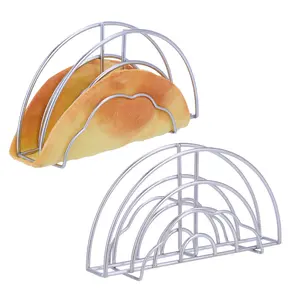 Taco Shell Stand Mold Stainless Steel Corn Tortillas Shells Maker Holder for Baking, Fryer or Air Frying Make Crispy Flat-Bottom Tacos Shells Home Frying Crispy Taco Frames Press Kitchen Cooking Tools
