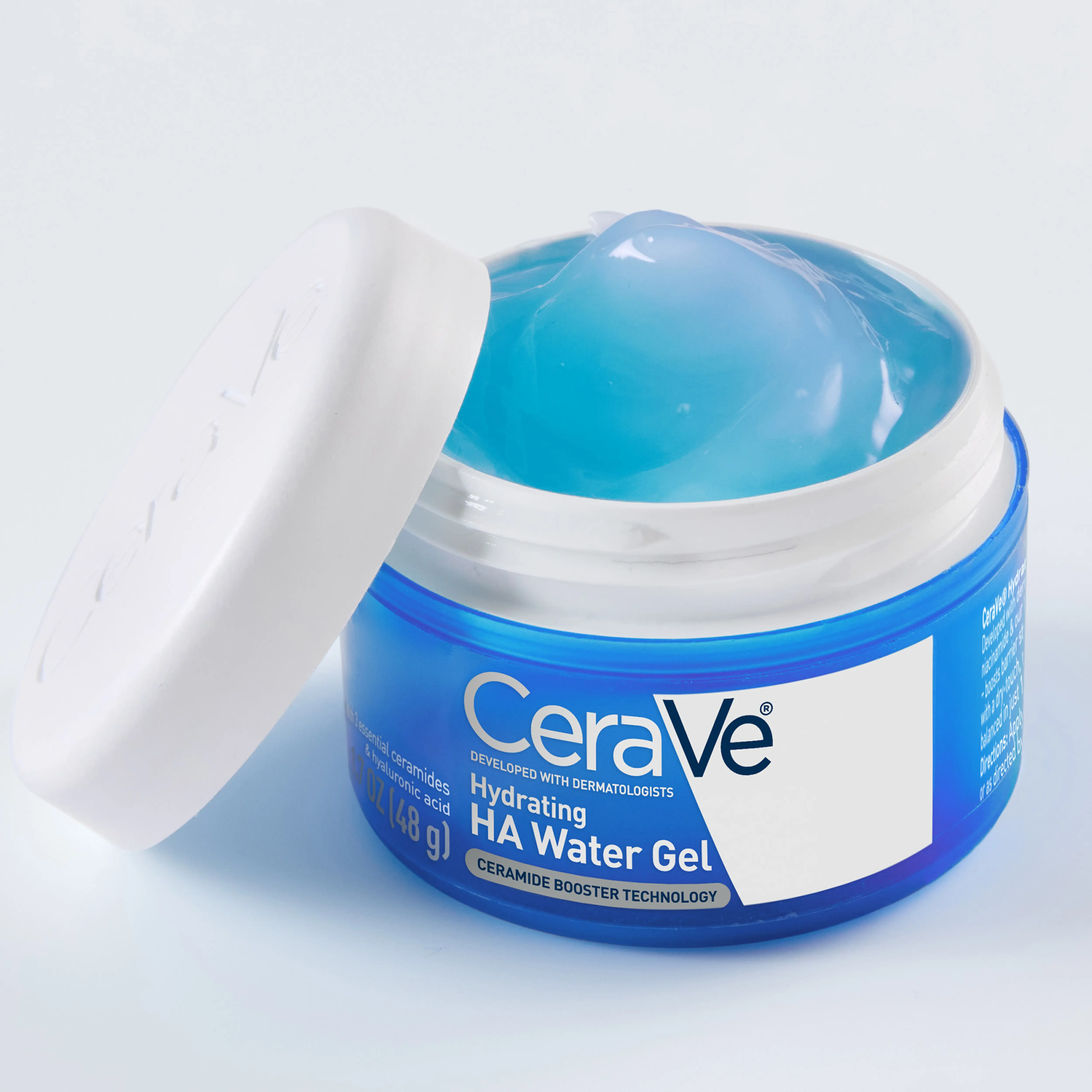 CeraVe Hydrating HA Water Gel Face Moisturizer 1.7oz | #1 Dermatologist Recommended | 72HR Hydration | Hyaluronic Acid + Ceramides | Oil-Free Moisturizer