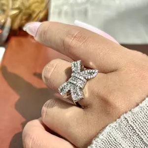 JJ CHIC Bow Knot Ring with CZ Stone for Women - Elegant and Stylish Jewelry Gift JJ CHIC Bow Knot Ring with CZ Stone for Women - Elegant and Stylish Jewelry Gift