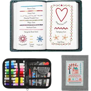 2026 Upgraded Embroidery Stitch Book Kit, 106 Patterns with Tools & Tutorials, 86 count Beginner Embroidery Kit, Portable -in- Hand Embroidery Book for Adults & DIY Craft Lovers