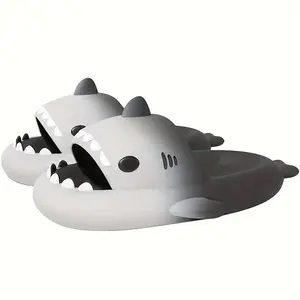 Men's Cute Shark Slides, Casual Non Slip Slippers, Open Toe Shoes For Indoor Outdoor Beach Shower, Spring And Summer(Sheet)