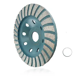 JeeynoTols-1Pc Concrete Diamond Grinding Wheel-5“/125mm Angle Grinder Turbo Row Cup Wheel for Grinding/Polishing/Cleaning Surface Granite,Concrete,Stone,Cement,Marble,Rock Arbor 7/8”，Grinding tools，Grinding disc