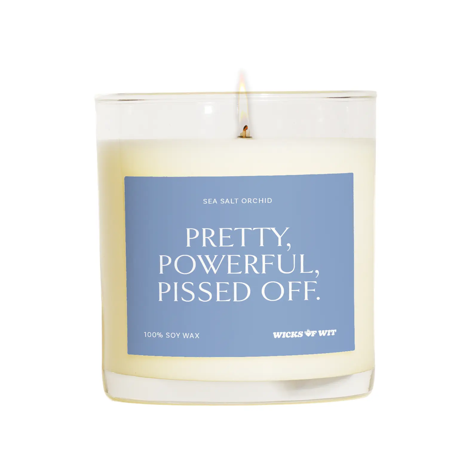 Natural Wax Cotton Wick Household Candle - Decorative Home Decor Accent for the Woman Who is Absolutely Fine, with Pretty, Powerful Vibes