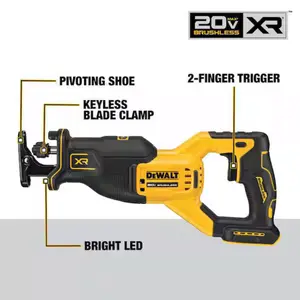 DEWALT 20-volt Max XR Variable Speed Brushless Cordless Reciprocating Saw