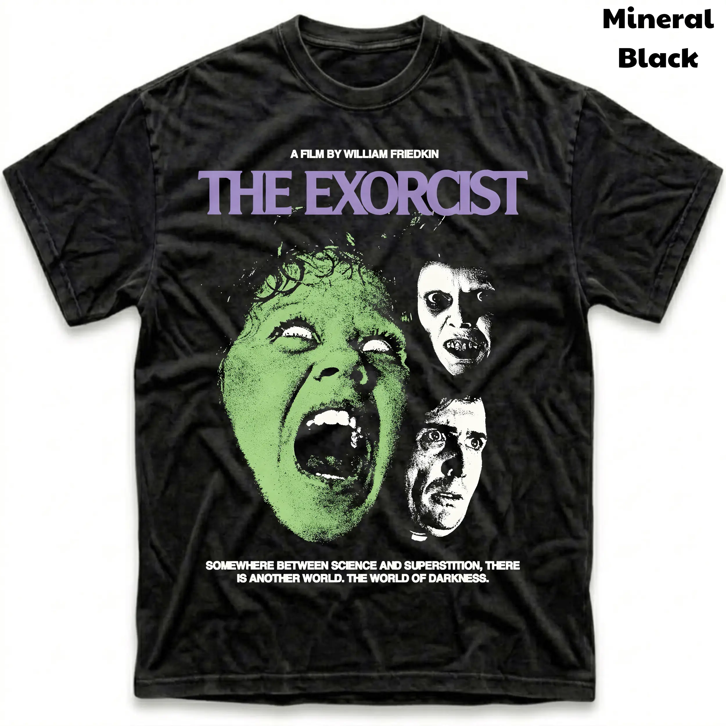 Men's and Women's T-Shirt, Vintage The Exorcist Graphic Tee, Horror Movie Tee, Gift T-Shirt, Gothic Grunge Y2K Emo Scene Amity Affliction Style Clothes Menswear Womenswear Streetwear