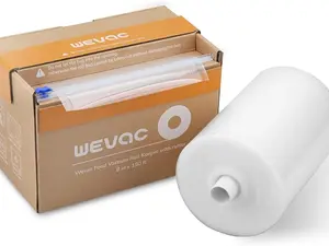 8” x 150’ Food Vacuum Seal Roll Keeper with Cutter, Ideal Vacuum Sealer Bags for Food Saver, BPA Free, Commercial Grade, Great for Storage, Meal prep and Sous Vide (8" x 150')