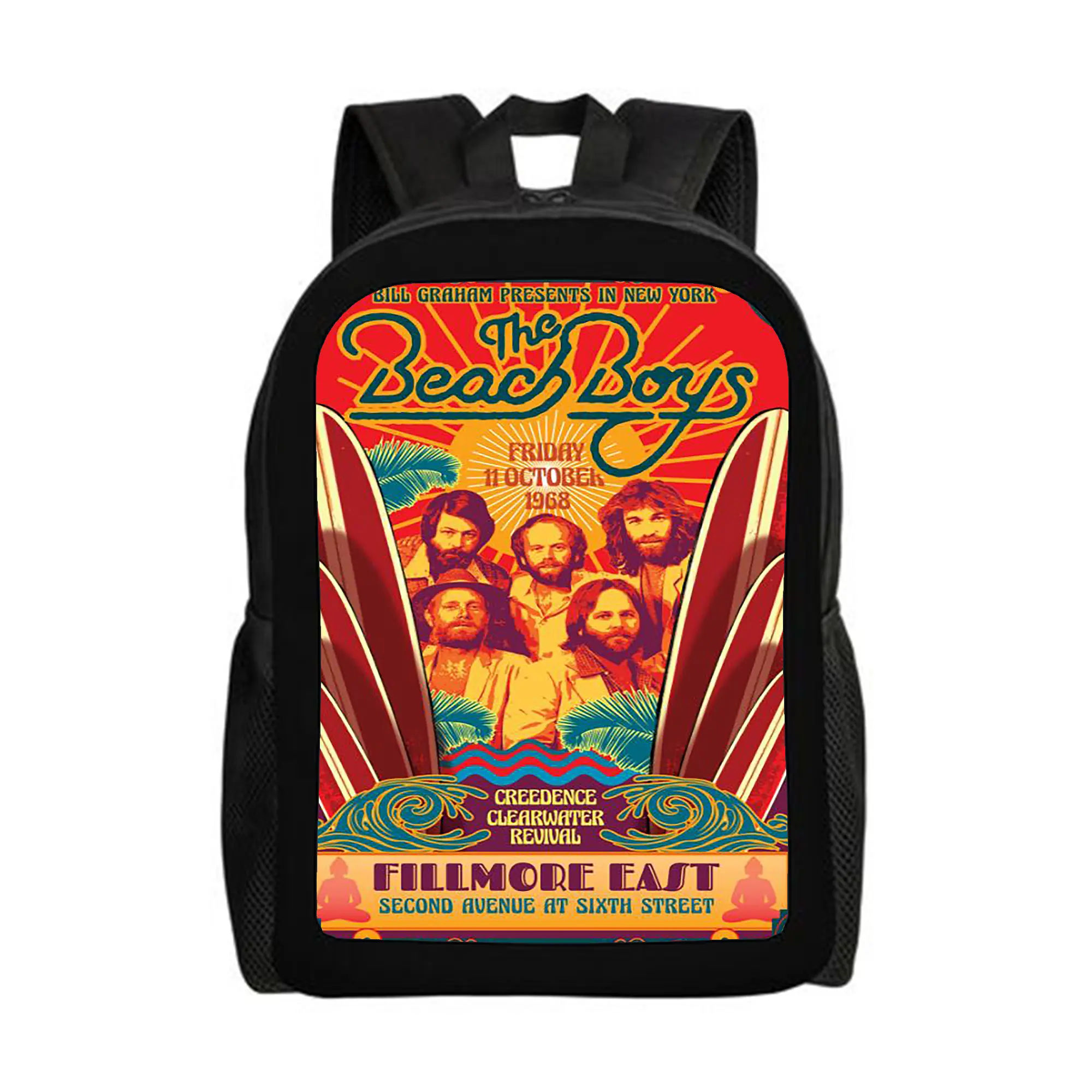Beach-Boys-Backpacks for Girls, Cute School Backpack, Aesthetic Bookbag for Teens, Lightweight Classic Backpack for Travel, Work, Picnic A-1