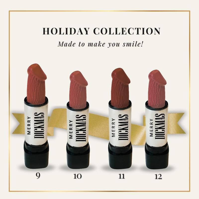 Funny Lipstick Holiday Collection | Flirty, Long-Lasting, Hydrating Lipstick Set | Bold Color, Festive Finish & Perfect Holiday Gift for Women | Stocking Stuffer & White Elephant Idea | Paraben-Free