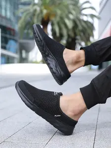 Men's Large Size Ultra-Light Shoes, Fashion Slip-On Sandals, Summer Breathable Mesh, Soft Sole, Casual Style, All Seasons, Footwear