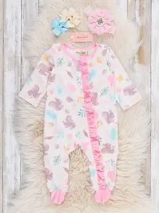 Squirrel Snuggies Footed Sleeper Pajamas