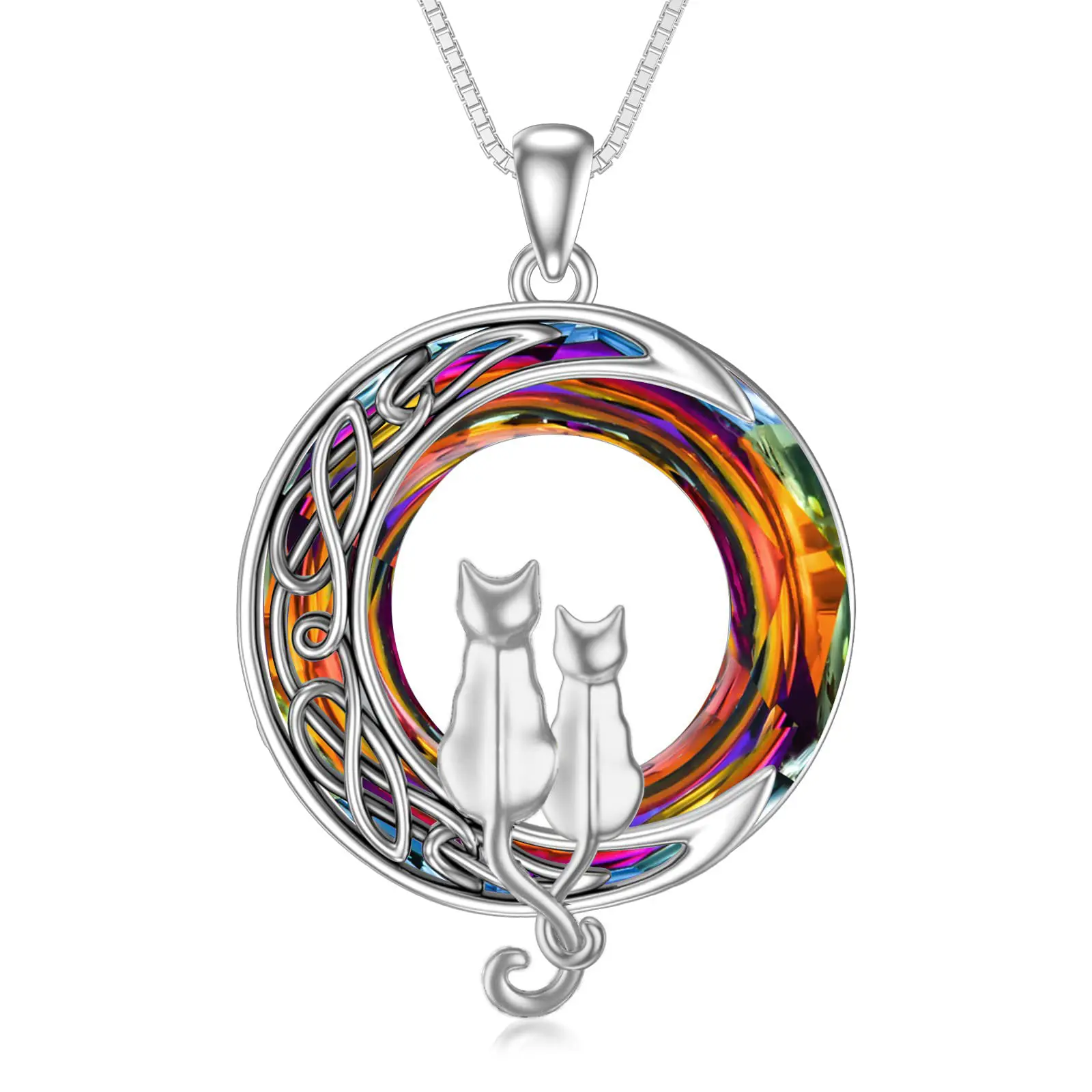 2 Cats(Silver and Silver)-Volcano Crystal-02-D