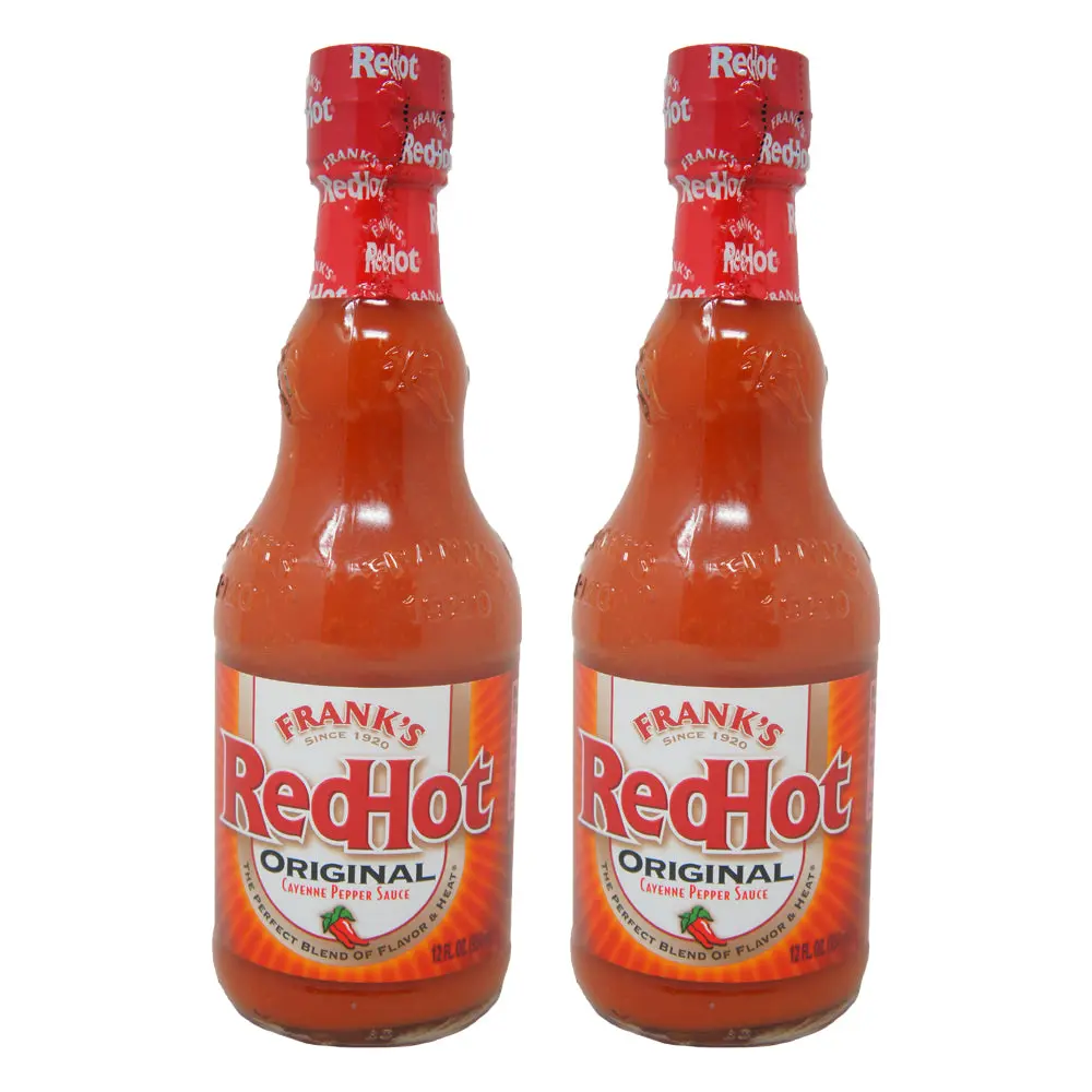 Frank's RedHot Original Cayenne Pepper Sauce 12 oz 2 Pack Hot Sauce Buffalo Wings