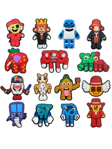 15 Pcs Hot Game Shoe Charms For Bubble Slides Clogs Sandals,PVC Shoe Decorations Accessories Buckle For Christmas Birthday Gifts