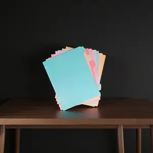 Set of 8 File Dividers with Index Tabs, Durable Waterproof, Fast Document Organization, High Efficiency Office Learning Supplies