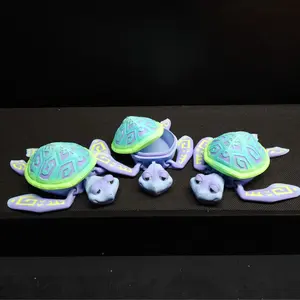 Articulated Tattoo Turtle Figurine Collectible
