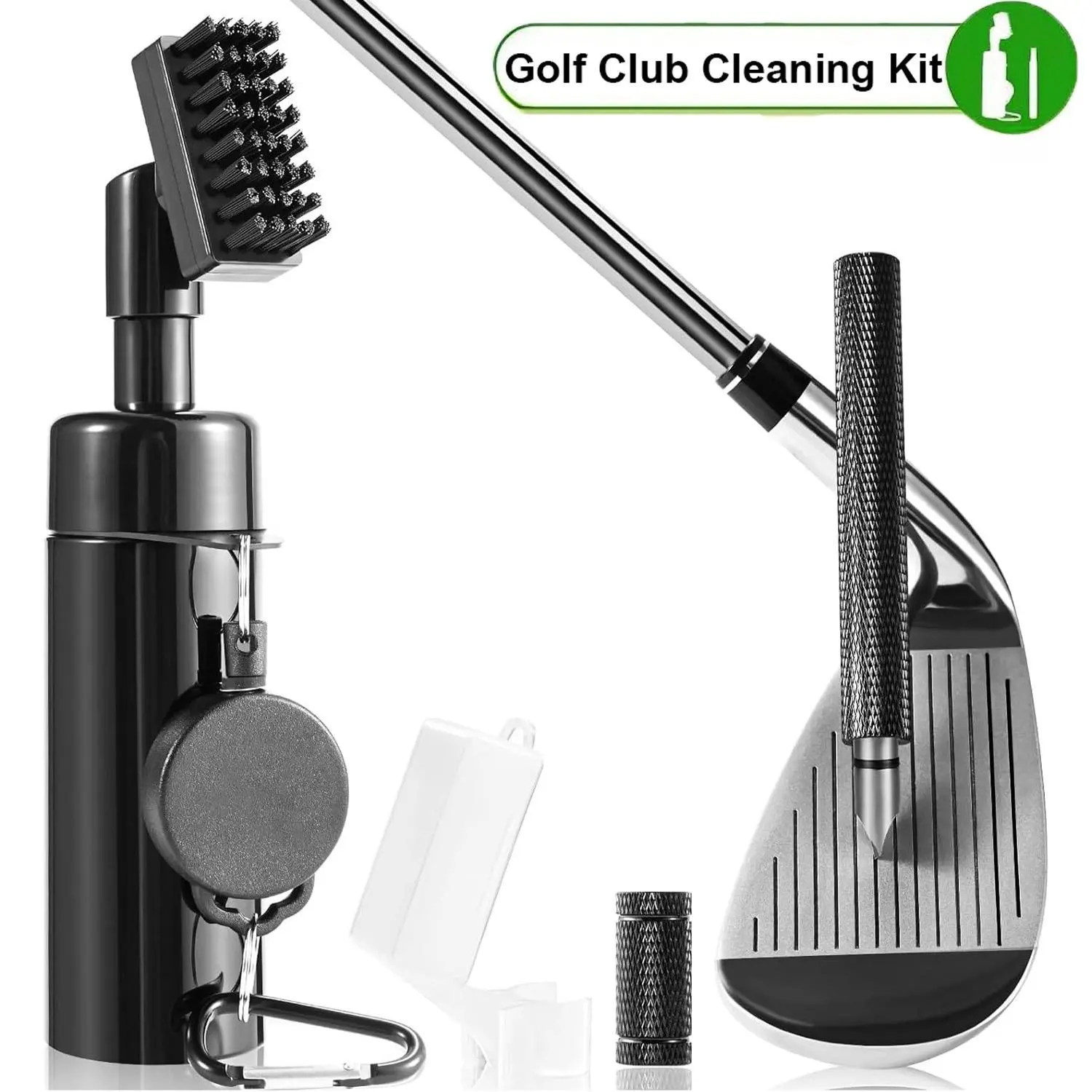 Golf Club Cleaning Brush Set (with Groove Cleaner) – Deep Clean Your Clubs, Improve Shot Accuracy, and a Must-Have Accessory for Every Golfer, Essential Golf Accessory, Golf Accessories, Golf Equipment, Golf Supply