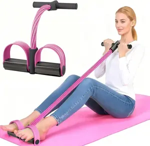 Pedal Puller Resistance Band with Handle, Natural Rubber Foot Resistance Bands with Handles, New 6-Tube Manual Resistance Training Pedal Resistance Foot Pedal para Abdomen, Waist, Hands, Legs.