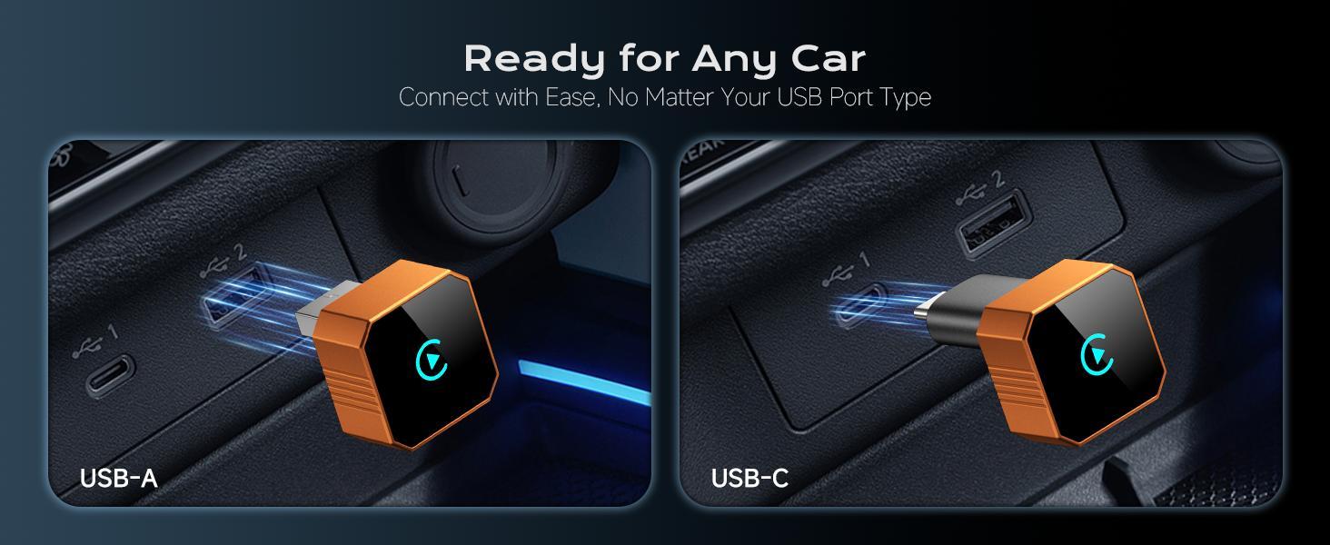 2026 Wireless CarPlay Adapter for iPhone & Android Auto Mini Wired to Wireless Apple Car Play Adapter Plug & Play Compatible for iPhone iOS 10+ Android 11+ with After 2016 Cars 2026 Wireless CarPlay Adapter for iPhone & Android Auto Mini Wired to Wireless Apple Car Play Adapter Plug & Play Compatible for iPhone iOS 10+ Android 11+ with After 2016 Cars