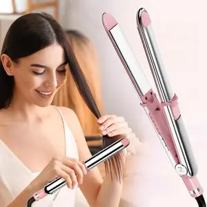 Professional Flat Iron Hair Straightener, Multifunctional Hair Straightener, Durable Titanium Hair Straightening Ionic Fast Heating Hair Tools, Comfort 2 in 1 Curler & Straightener