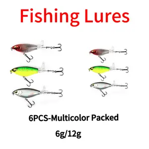 5PCS-Box Packed 6g/12g Top Floating Swimming baits Water Bass Fishing Lures,Fishing Lures with Propellers,Gifts for Men - Catfish Bait & Trout Lures Fishing Baits