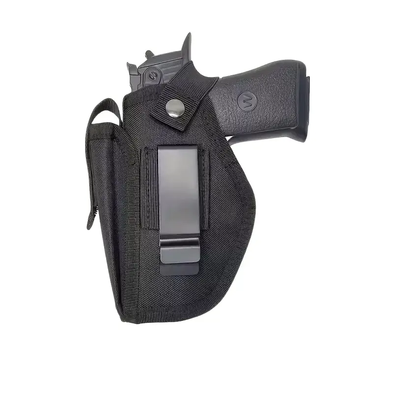 Right-Hand Belt Clip Holster for Concealed Carry, Universal IWB/OWB Design with Snap Closure and Mag Pouch for Quick Access, Compatible with Shield G-Series & 380/9mm Guns
