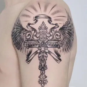 6 Large Herbal Tattoo Stickers, Including 1 Wing Element And 5 Random Styles. They Last For 7 To 15 Days, Are Waterproof And Wear-resistant, And Have A Realistic Effect. They Are Suitable For People Who Are Afraid Of Pain And Don't Want To Get Tattoos