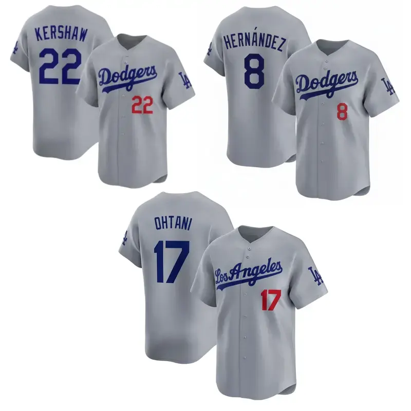Shohei Ohtani #17 Dodgers Baseball Jersey – Gray Lightweight Fan Shirt, Japan Baseball Hip Hop Style, Quick Dry Mesh Polyester Sports Jersey for Men & Women, Classic Game Day Training Top