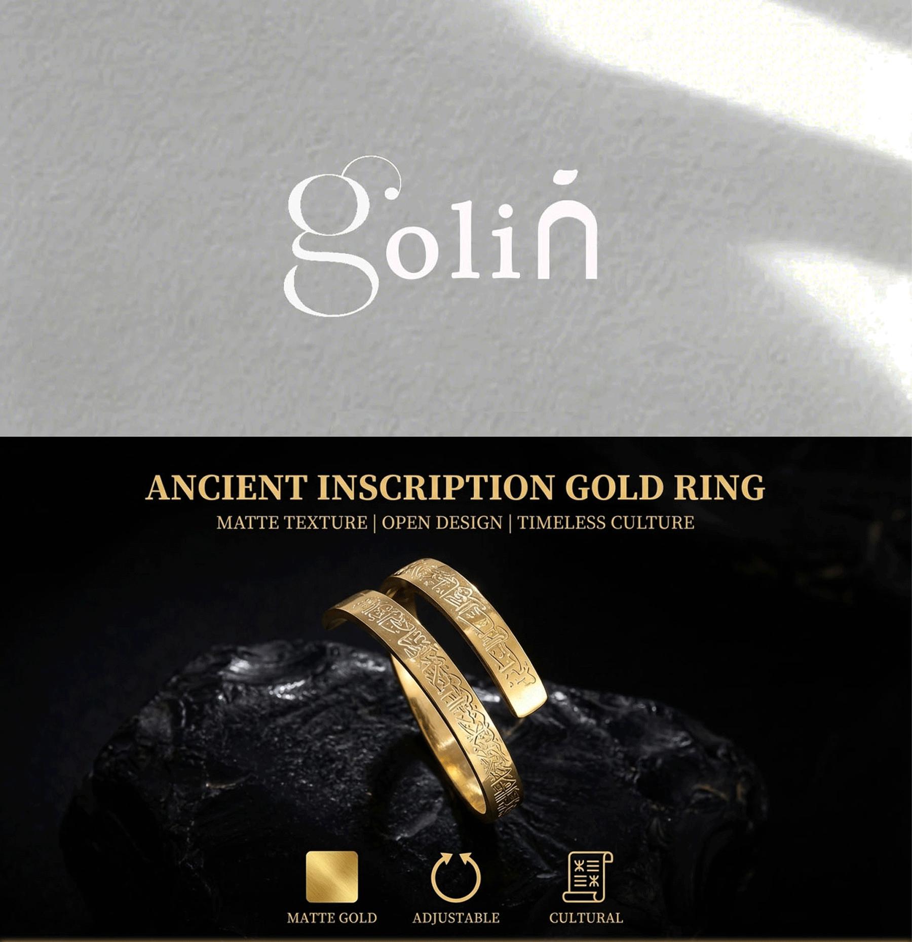 Gold Plated Engraved Double Band Ring - Summer Daily Wear Minimalist Jewelry accessories