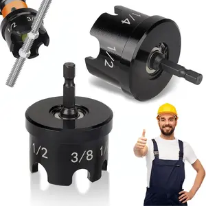 Nut Runner Drill Attachment, Nut Running Tool for Quick Removal of Nuts and , Fits 1/4", 3/8", 1/2" Threaded Rods for Conduit Racks & Strut Systems (2)