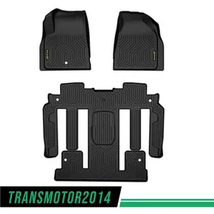 Motor Interior-TPE Floor Mats 3 Row Liner Set Fit For 2009-2017 Traverse Enclave Acadia Black