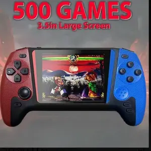 Handheld Game Console, Retro Large Screen Design, Smooth Joystick Button Operation, Ideal for Nostalgic Players, Home Use, Friends