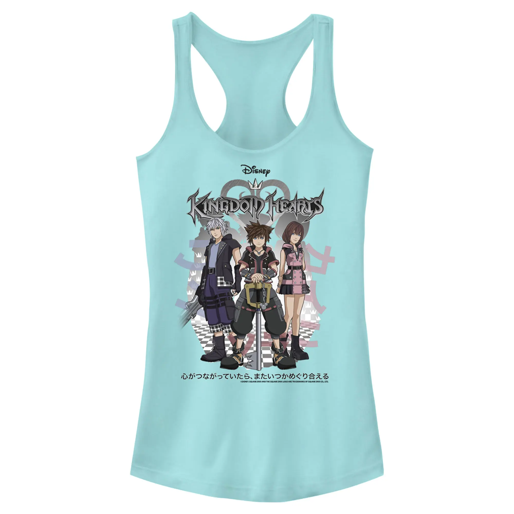 Juniors Womens Kingdom Hearts 3 Hero Group Shot Racerback Tank Top, Casual, Everyday