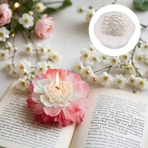 Reusable Non-Stick 3D Carnation Silicone Mold, High Elasticity Easy Demolding, Realistic Petals Layered Design, DIY Candle Resin Crafts