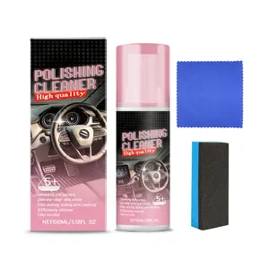 Car Interior Polishing Cleaner with Tools - Leather & Plastic Restoration, Cleaning & Protection Kit