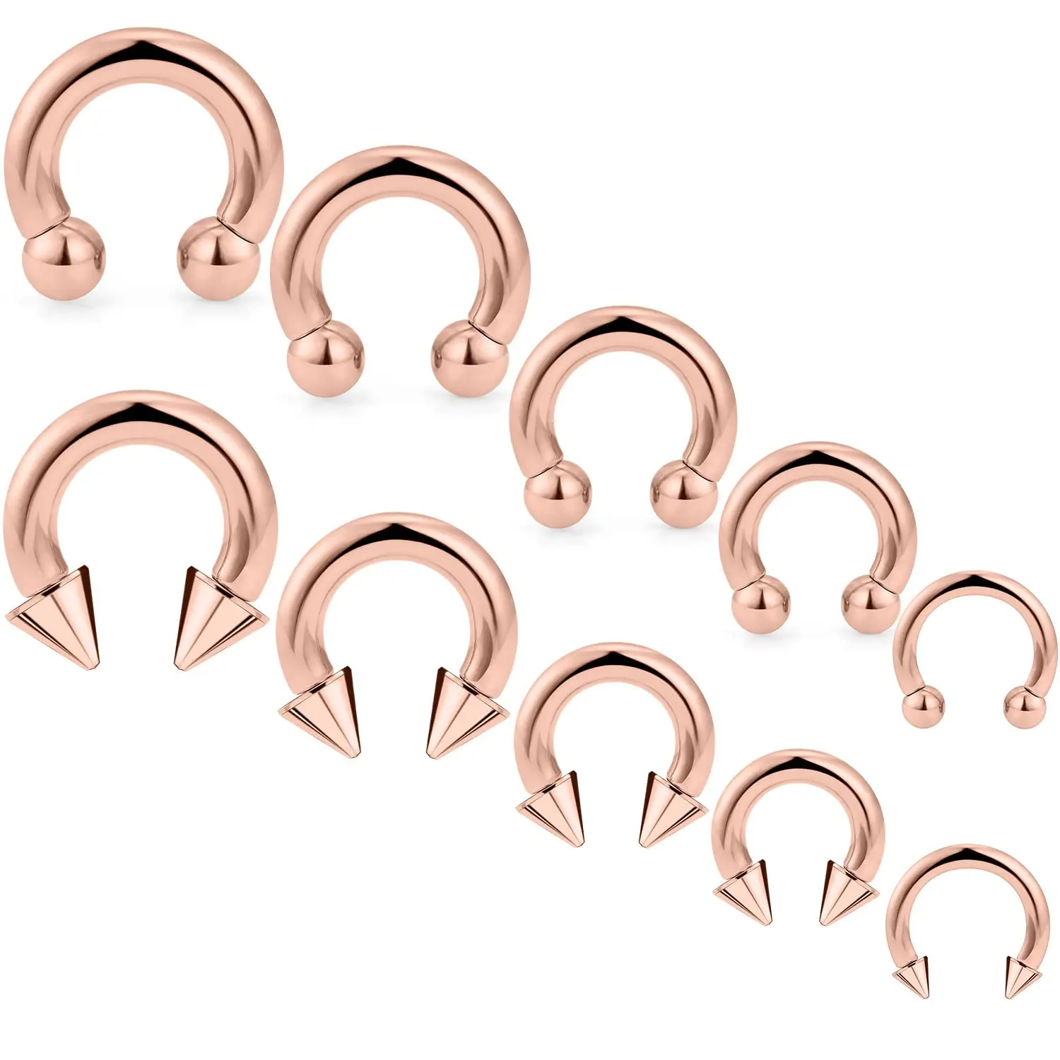 6g 8g 12g 14g 16g Septum Ear Earrings Gauges Stretching Kit 316l Steel Internally Threaded Pierced Body For Women 10mm 12mm 14mm 16mm