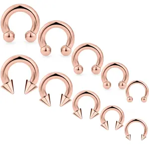 6g 8g 12g 14g 16g Septum Ear Earrings Gauges Stretching Kit 316l Steel Internally Threaded Pierced Body For Women 10mm 12mm 14mm 16mm