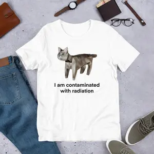 I Am Contaminated Funny Cat Meme Shirt / Ironic Shirt / Weirdcore Clothing / Low Poly Feline / Oddly Specific / Unhinged / Cursed
