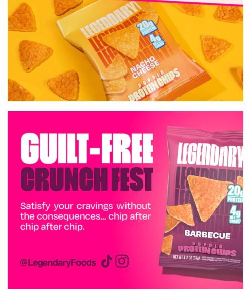 Nacho Cheese Popped Protein Chips - 7 pack