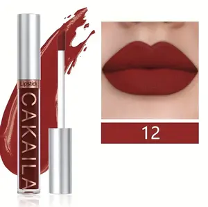 CAKAILA #12 Matte Liquid Lipstick Long-lasting, Waterproof, Non Stick Cup, Lightweight And Soft Mist Moisturizing Formula