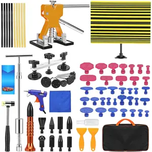 Dent Puller, 79 count Dent Remover Tool for  -  Dent Puller Kit with Reflector Board, Slide Hammer, Golden Lifter, Bridge Puller-Dent Remover Tool for  Hail, Dings  DIY Repair