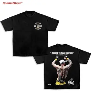 CombatWear Charles Oliveira Do Bronx Heavy Cotton T-shirt UFC Fight Night Retro 90's Style Gift For UFC MMA Fan American-made Premium Quality