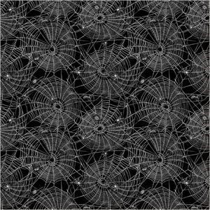 Creepy Critters Spiderweb Print Cotton Fabric Windham Fabrics