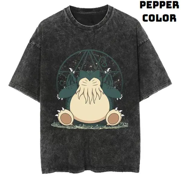 Jolteon Oversized Washed T-Shirt 230gsm 100% Premium Cotton Relaxed Fit with Minimal Shrinkage for Men - Classic Vintage Look, Heavyweight Cotton Shirt - Top, Menswear