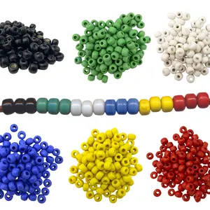 Czech Glass Crow Beads for Crafts & Jewelry Making - Black Blue Green Red White Yellow - 9 mm beads