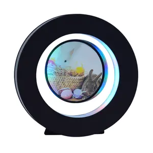 Magnetic Levitation Round Photo Frame - New, Unique Float Home Decor, Minimalist Modern Home Creative Ornament, Wedding Business Gift